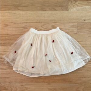 Cream Tulle skirt with ladybugs 🐞